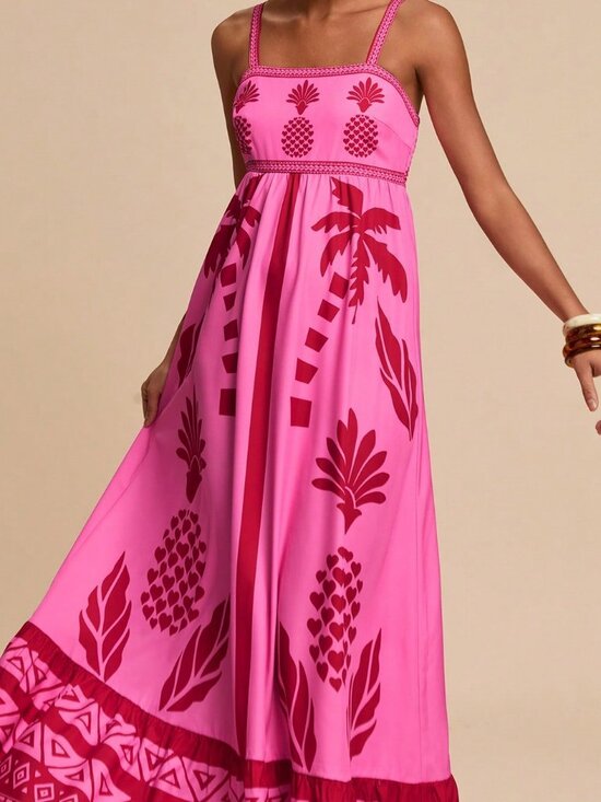 Dresses & Skirts - Pink Boho Women's Woven Slip Tank Dress